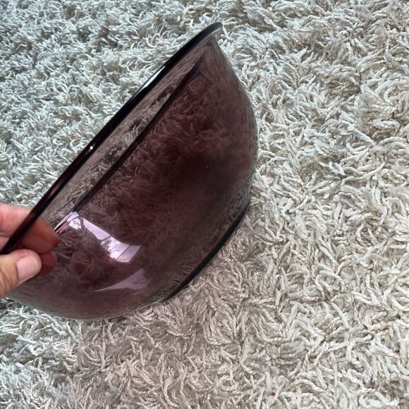 Vintage Pyrex CRANBERRY Purple Glass 2.5L MIXING 10" Nesting Bowl #325 USA - Picture 7 of 12